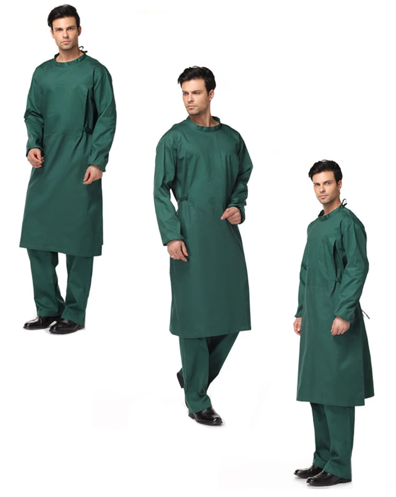 ViaoL New Fashion Shorts Sleeved Men Suits Surgical Gowns Clothes Nurse Doctor Solid Summer Hot Cotton Pants Uniform Lab Coats