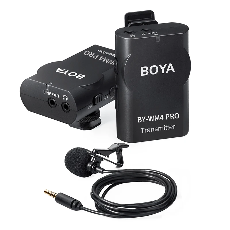 Беспроводная микрофонная система BOYA BY WM4 Mark II/Pro петличный микрофон для Canon Nikon Sony