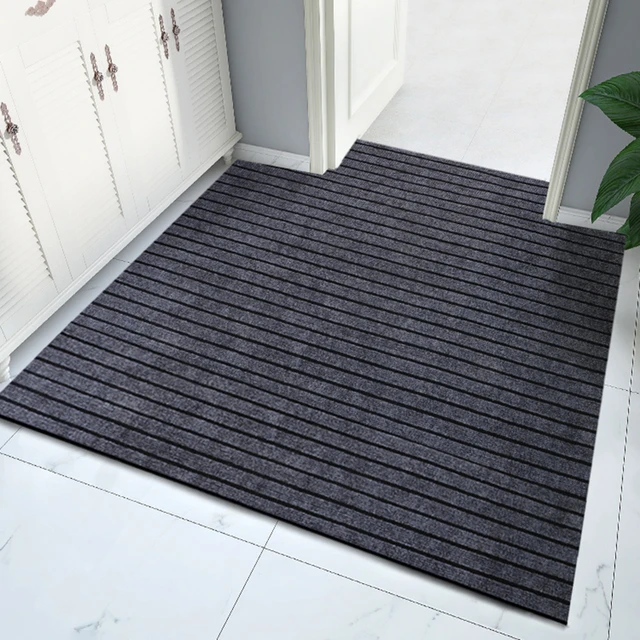 Can Be Cut Thin Doormat for Mall Entrance Door Outdoor Indoor Striped Gray  Red Khaki Kitchen Area Rugs Anti Slip Door Floor Mats - AliExpress