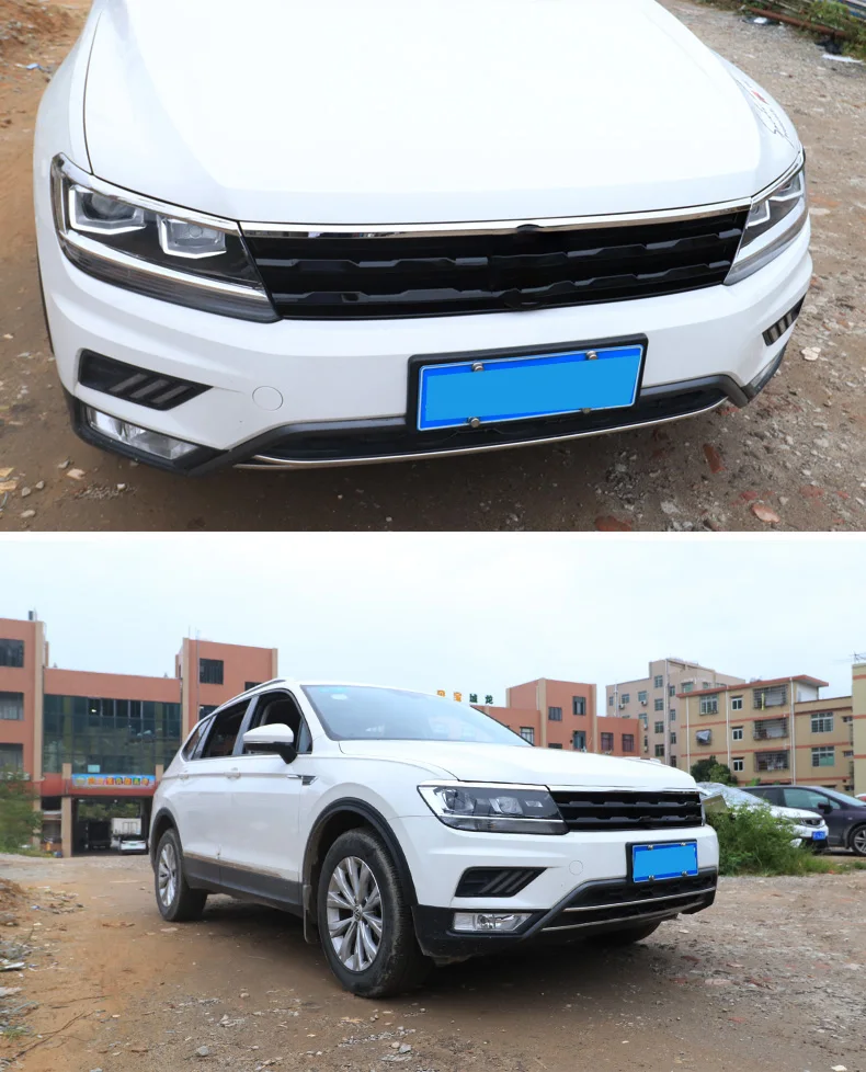 Для Tiguan второго поколения- 4 шт Передняя решетка полосы украшения наклейки бампер накладка автомобиля наружное украшение