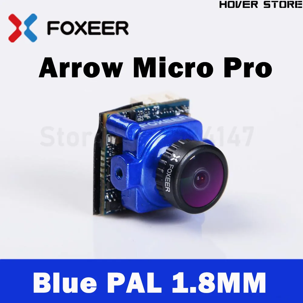 Micro Blue 1.8 Высококачественный Foxeer Arrow Mini/standard/Micro Pro PAL FPV камера 1,8/2,1 мм с OSD черный/синий/красный для FPV RC Дрон - Цвет: Micro Blue 1.8