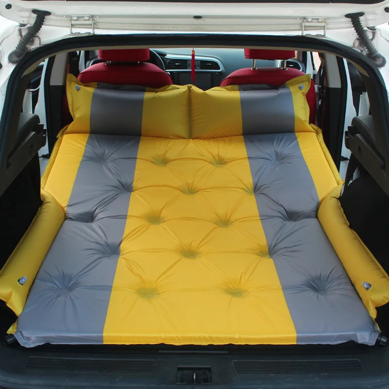 Car auto inflated mattress SUV special vehicle middle bed trunk traveling bed air cushion bed self driving traveling mattress - Название цвета: Цвет: желтый