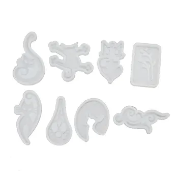 

8Pcs Cute Cat Pendant Resin Silicone Molds Kit Jewelry Making Tools Art Crafts