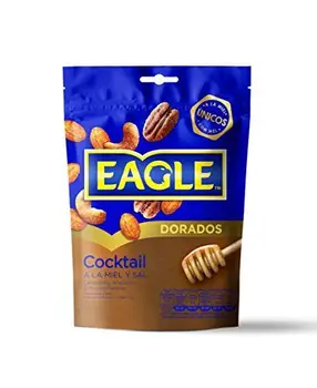 

Cocktail Dorado a la miel y sal, 75g. Cacahuetes, Anacardos y Nueces Pacanas