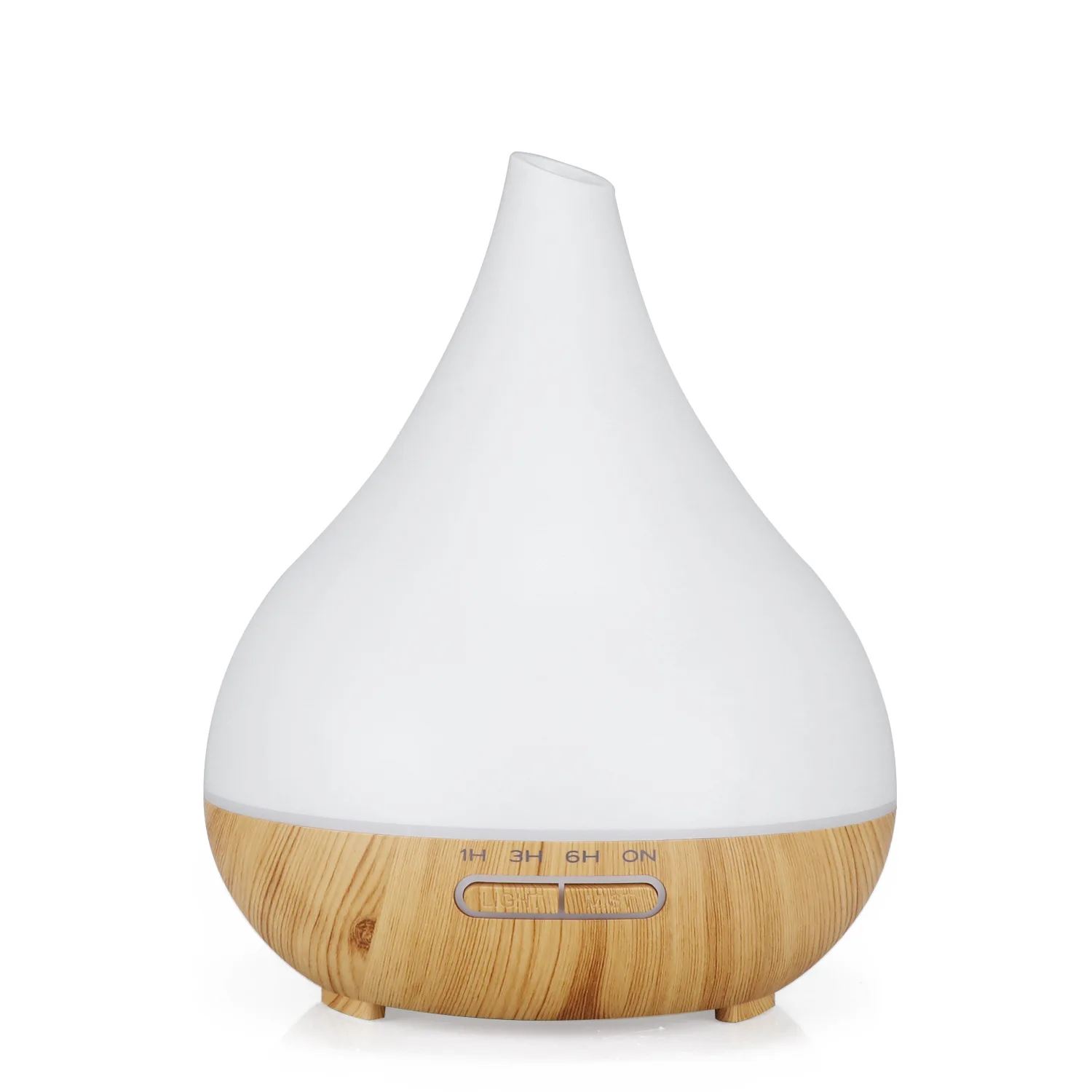 light wood Диффузор эфирного масла 400 мл зерновой Ароматический диффузор с прохладным туманом и 7 меняющихся цветов светильник увлажнитель воздуха - Цвет: light wood