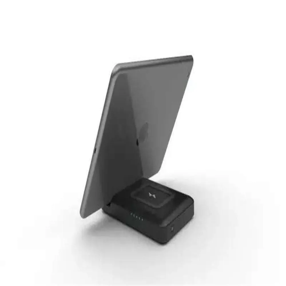 Пластик G900 3 в 1 4000 мАч двойной usb порт банк питания Qi Беспроводное зарядное устройство с подставкой Держатель для мобильного телефона планшета