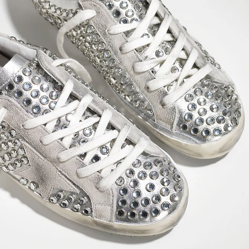 

GGDB SNEAKERS SUPER STAR IN PELLE E STELLA IN CAMOSCIO silver studs