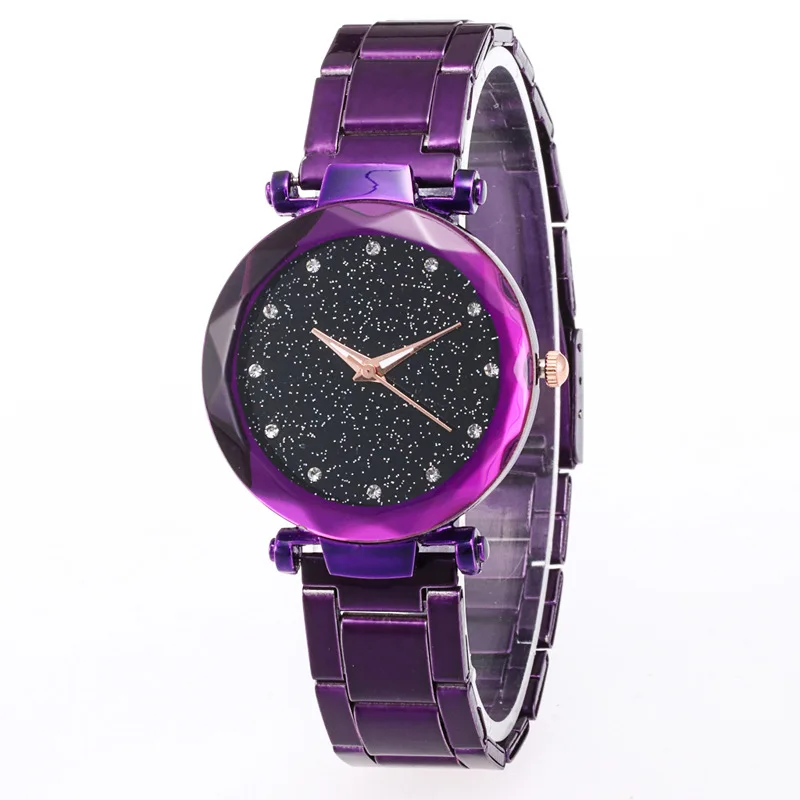 Luxury Starry Sky Women Watch Exquisite Small Dial Bracelet Watches Ladies Quartz Magnet Wristwatch Fashion Gift Clock Relogio - Цвет: B