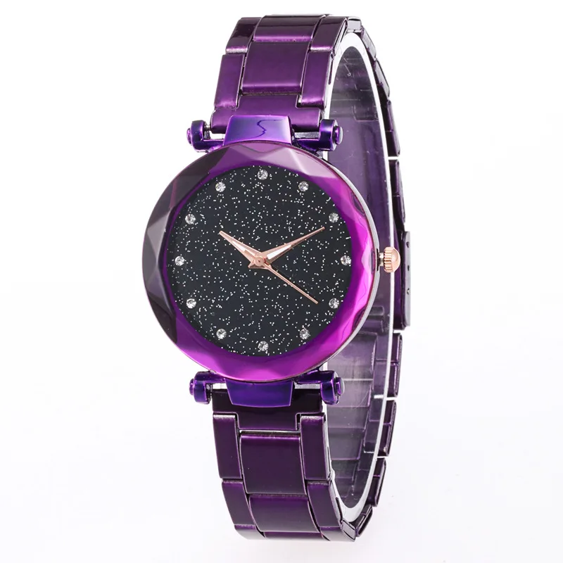 B Luxury Starry Sky Women Watch Exquisite Small Dial Bracelet Watches Ladies Quartz Magnet Wristwatch Fashion Gift Clock Relogio - Цвет: B