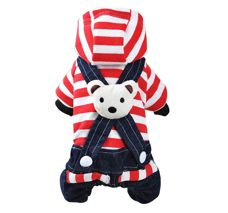 Pawstrip Bear, одежда для маленьких собак, комбинезон, мягкий теплый комбинезон для щенков, чихуахуа, плюшевое платье для собак, зимнее пальто для щенков, одежда для собак