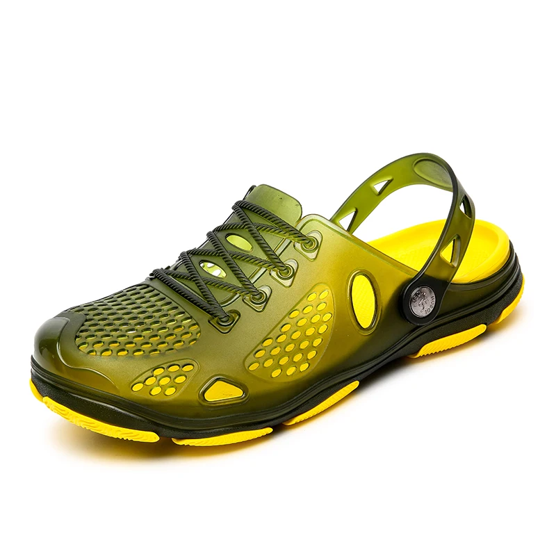 

2020 Fashion Man Sandals Breathable Lightweight Non-slip Summer Men Shoes Outdoor Beach Casual Flat Men's Slippers Size 45