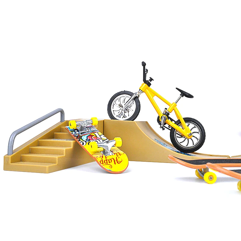 Mini monopat n para el dedo Skate piezas de rampa Set BMX bicicleta conjunto divertido Skate