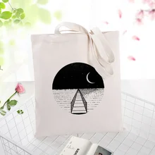 Изобразительное искусство сумка для покупок сумка для ежедневного использования Холст сумка текст DIY пользовательский принт Логотип эко многоразовая утилизация