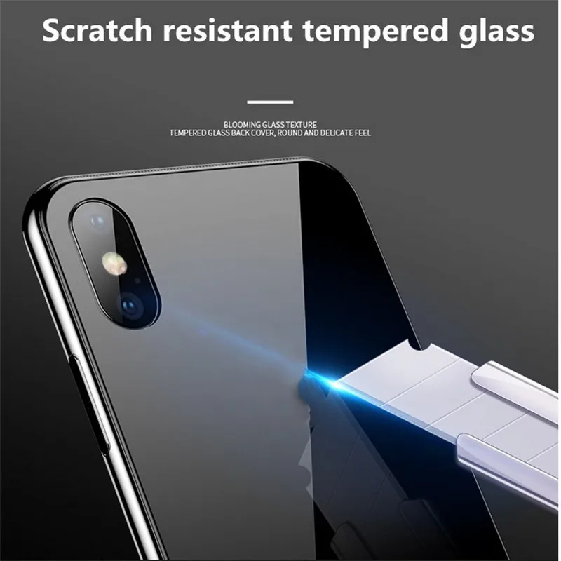Роскошный Гальваническое стекло чехол для телефона iPhone XS MAX XR X 8 7 6 6s Plus покрытие полное покрытие ударопрочный корпус Caqa с логотипом