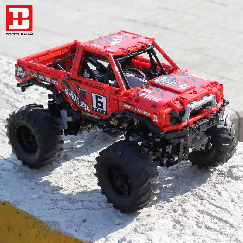 XQ1212 Technic автомобильные игрушки MOC-26278 Монстры модель грузового автомобиля внедорожник внедорожный автомобиль строительные блоки кирпичи детские рождественские подарки