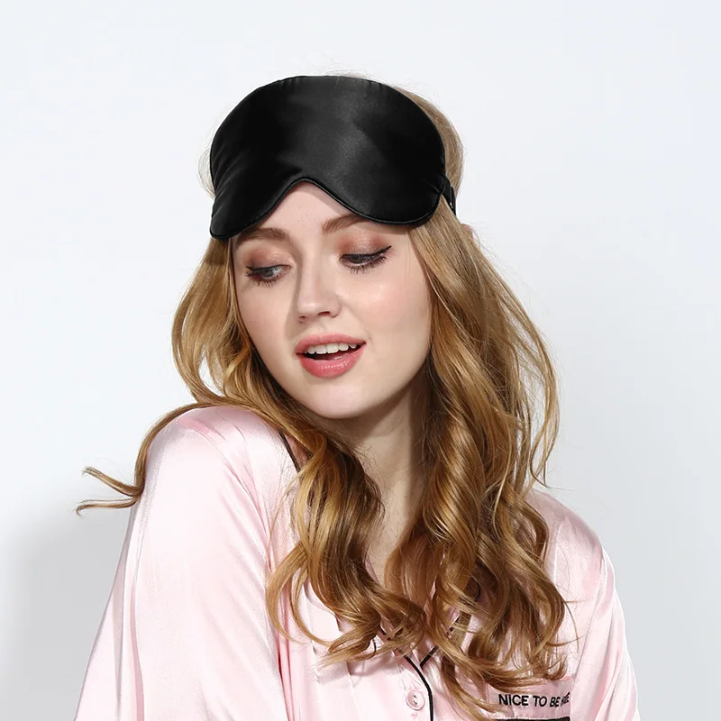 

Amazon Silk Eye Mask Customizable Embroidered Solid Color Printing Ice Pack-Adult Mulberry Silk Stash Pocket-