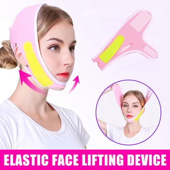

Good Healthy Face-lift Bandage V-face Shaping Elastic Face Chin Strap Reduce Double Chin Face Slimming