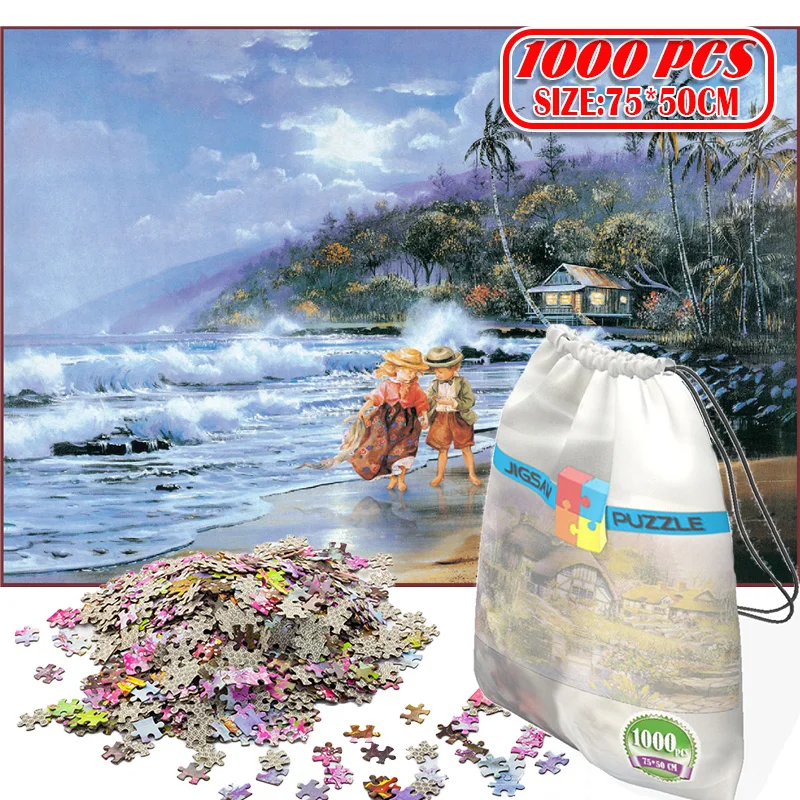 

1000Pcs The Child's Bay 3D Jigsaw Puzzles Adults Game Toys for Toys Boring Game Building Assembling Educational Toys