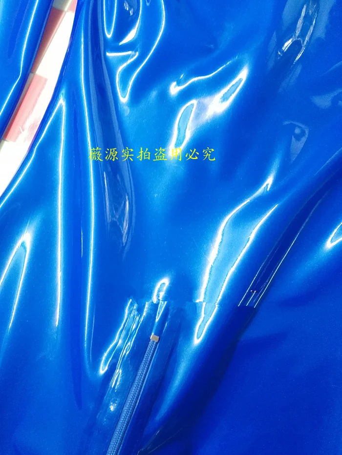 Metallic-Blue-Latex-Fetish-Catsuit-Rubber-Gummi-Bodysuits-with-Back-Crotch-Zip-3