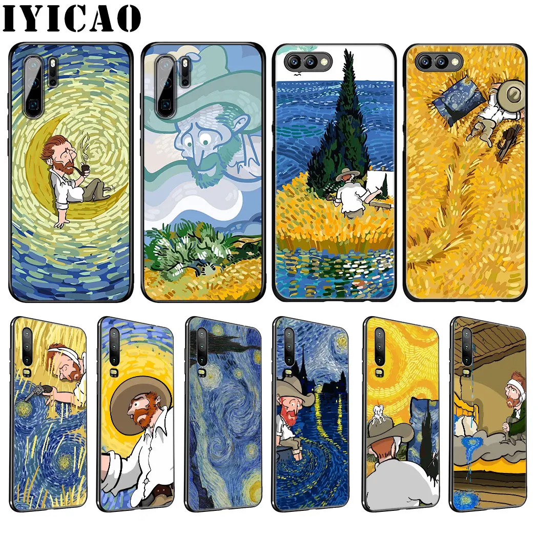 IYICAO Van Gogh Art Hot Sale Soft Case for Huawei P30 P20 Pro P10 P8 P9 Lite Mini 2017 P Smart Z Plus 2019 Cover | Мобильные