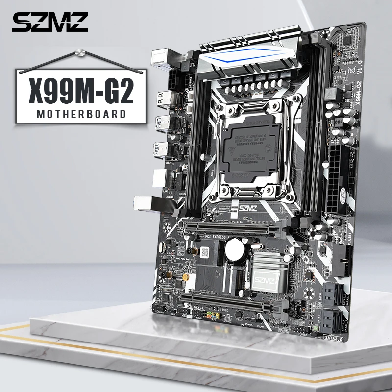 SZMZ X99 motherboard dual channels with NVME SSD M.2 WIFI M2 USB 3.0