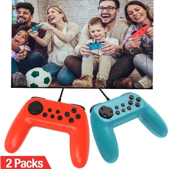 

NS Wired Controller for Nintendo Switch Red Blue Hand Grip Gamepad Remote Game Controller Built-in Vibration For Nintend Switch