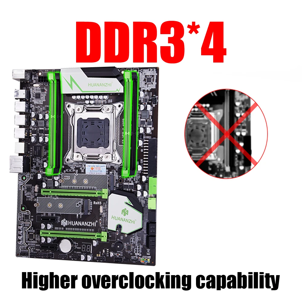 Huananzhi X79 материнская плата LGA2011 ATX USB3.0 SATA3 PCI-E NVME M.2 SSD Поддержка REG ECC памяти и Xeon