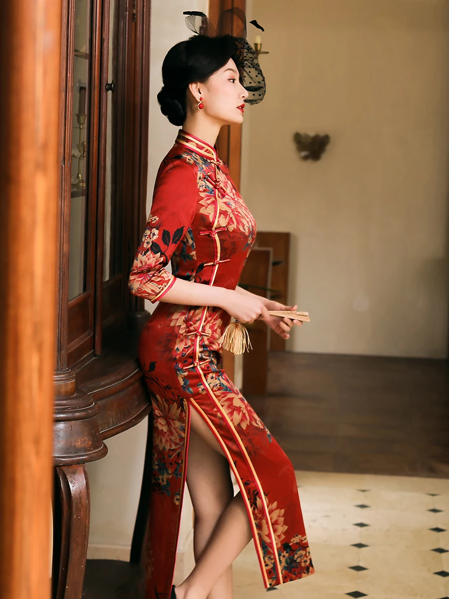 green emerald velvet dress Amazon.com: Womens Chinese Dress
