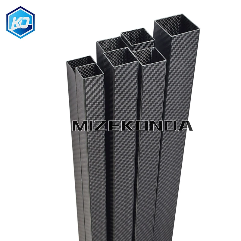 1Pcs 1000mm 3K Full Carbon Fiber Square Tube OD 8 10 15 20 22 25 28mm Twill Matte Surface Dedicated To Multi-Rotor Accessories