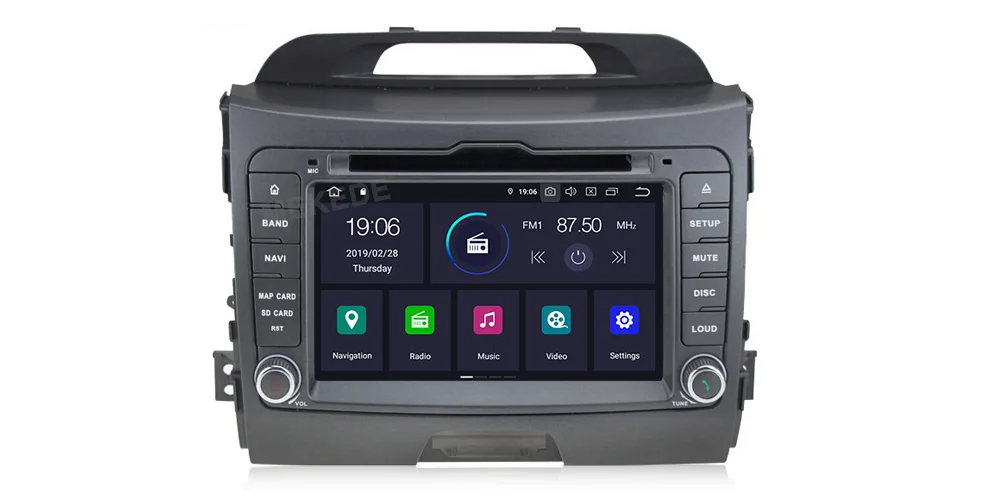 8 ядерный Android 9,0 7 дюймов 2Din автомобильный Радио сенсорный экран gps DVD мультимедийный плеер для Kia SPORTAGE 2010-2012 FM Камера просмотра wifi BT