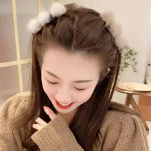 

Fur Hairballs Hair Clips Women Bangs Hair Fixed Hairpins Winter Sweet Plush Headband Barrettes Hairgrip Fashion Hair Accessories