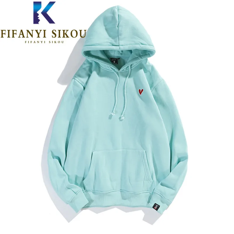 

Повседневные женские толстовки, сезон осень-зима 2021, плотный теплый свитшот с карманами, Модный пуловер с вышивкой, женские свободные толстовки с капюшоном