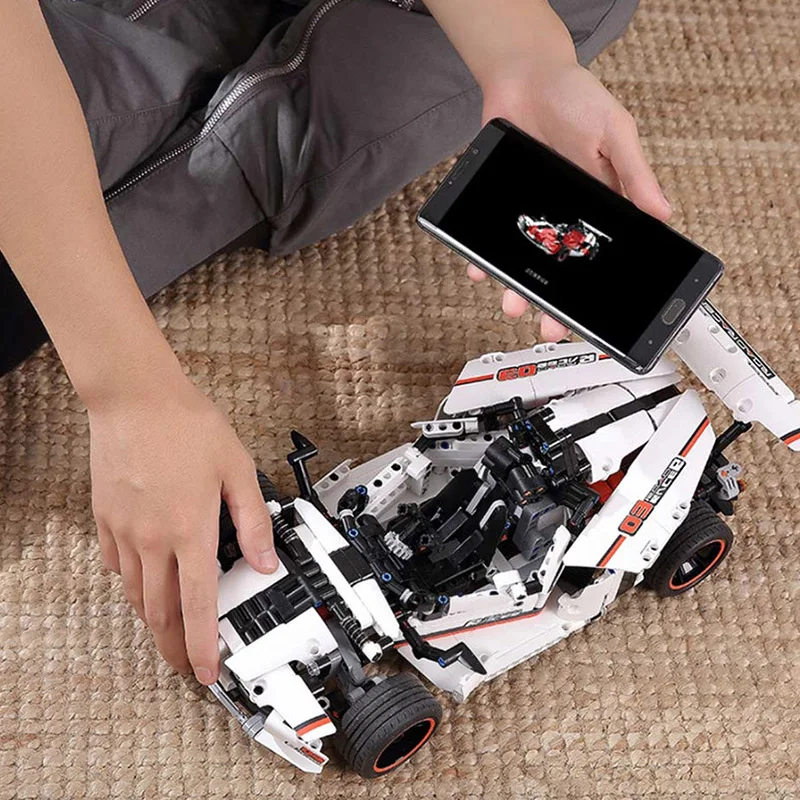 Умные строительные блоки Xiaomi MITU, гоночный автомобиль, детская игрушка, Электрический Bluetooth 5,0, приложение, умный пульт дистанционного управления, 900+ запчасти