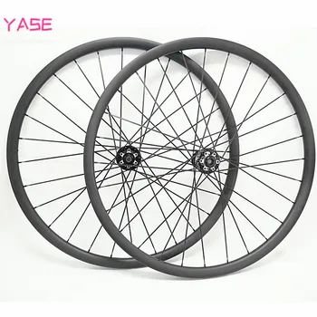 

29er tubeless 30x35mm carbon mtb disc wheels boost Fron 110x15 Rear 142x12 asymmerty mtb disc carbon wheelset pillar 1423
