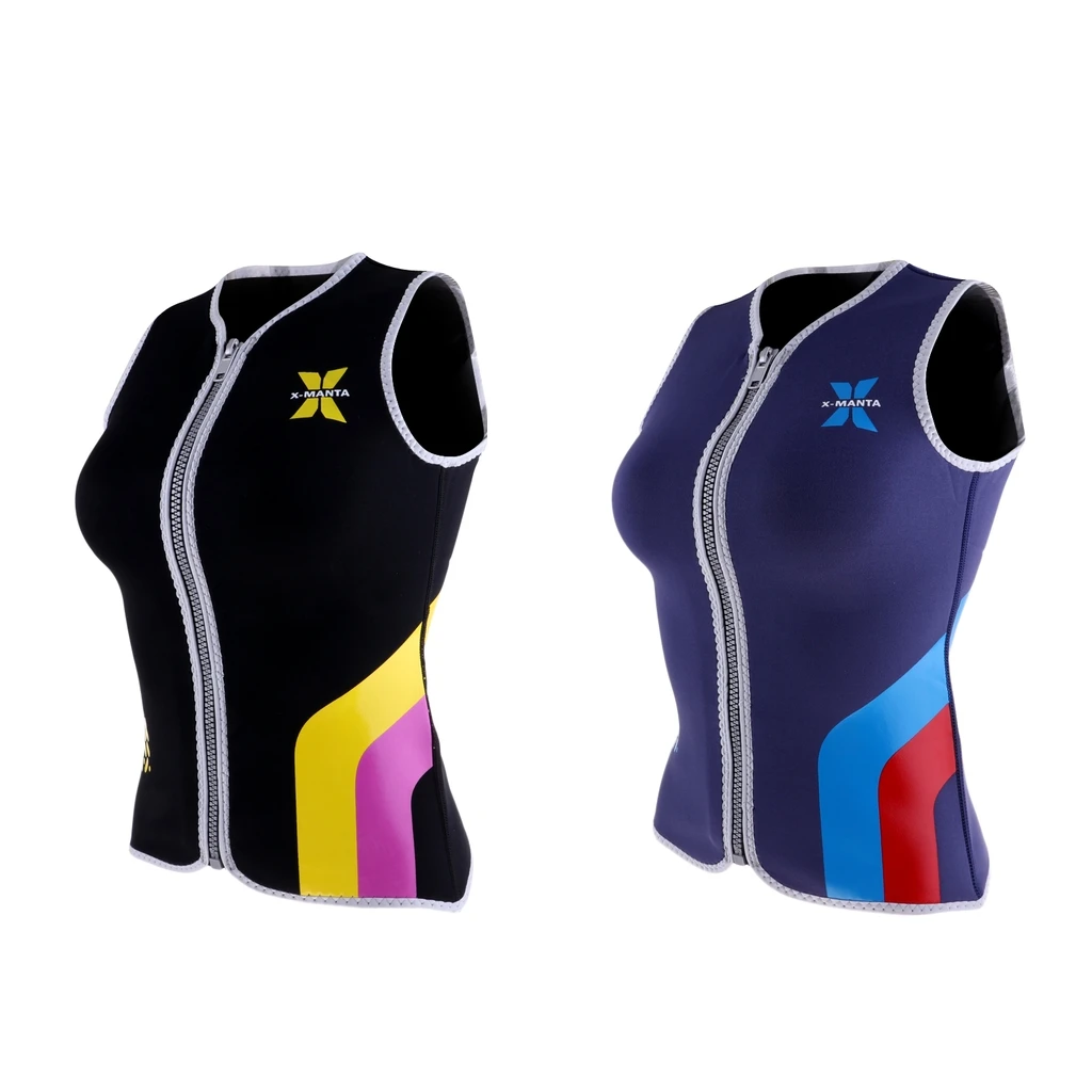 

Women's 3mm Neoprene Wetsuit Vest Zipper Jacket Waistcoat For Scuba Diving, Surfing, Snorkeling, Swimming, and Water Sports