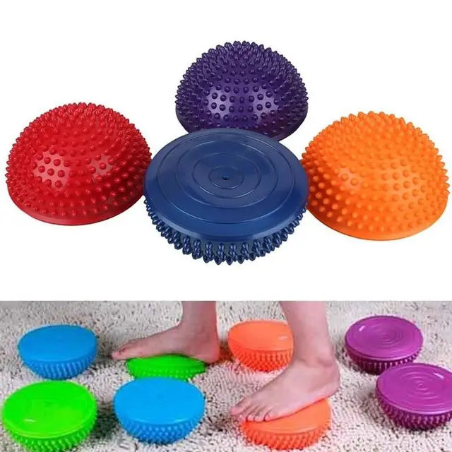 16cm Yoga Half Ball Toy Inflatable Sphere Stepping Stones Outdoor Toys Indoor Games for Kids Balance Hemisphere Ball 4