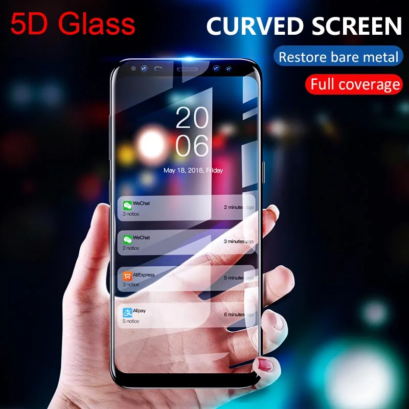 5D полное покрытие закаленное стекло для samsung A3 A5 закаленное стекло для Galaxy A6 Plus A7 A9 стекло на A8 Plus