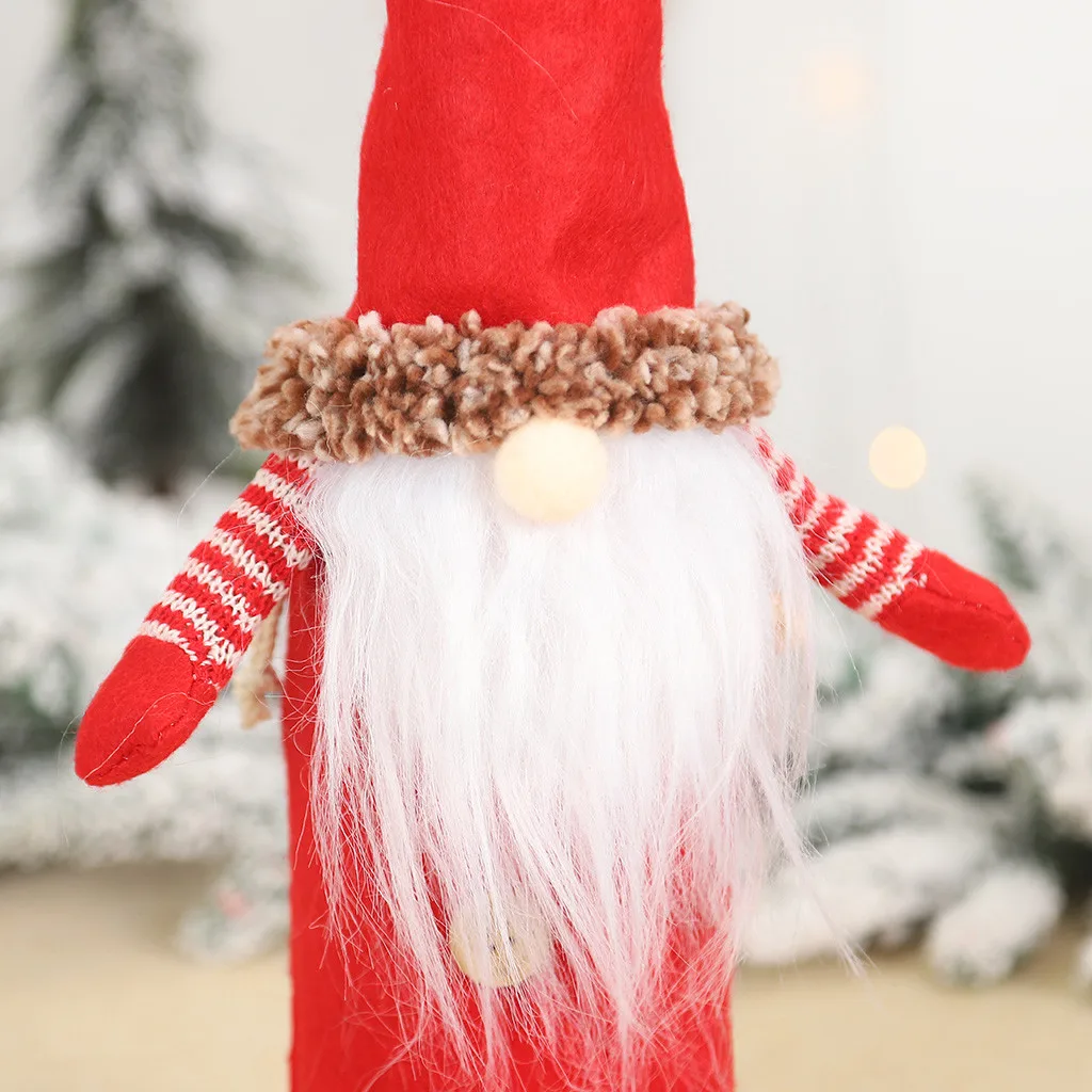 Merry Christmas Santa Wine чехол для бутылки Рождественский фестиваль вечерние Декор Стола Подарок безликая Рождественская Кукла крышка для бутылки с красным вином