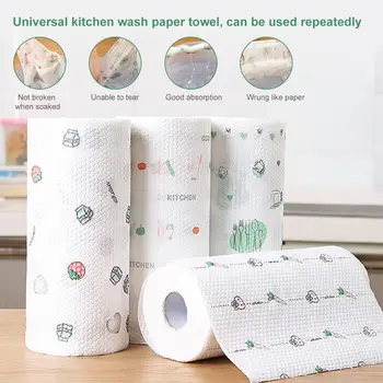 

Disposable / Reusable Non-woven Kitchen Cleaning Towel Wet and Dry Rag Oil Absorbent Cloth No Peculiar Smell Biodegradable