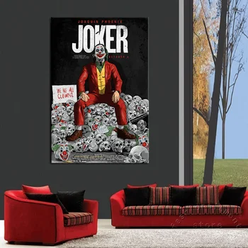 

Unframed Joker HOT Movie POster Joker with Skull HD Wall Picture Canvas Art Wall Hanging Painting for Home Decoration Nice Gifts