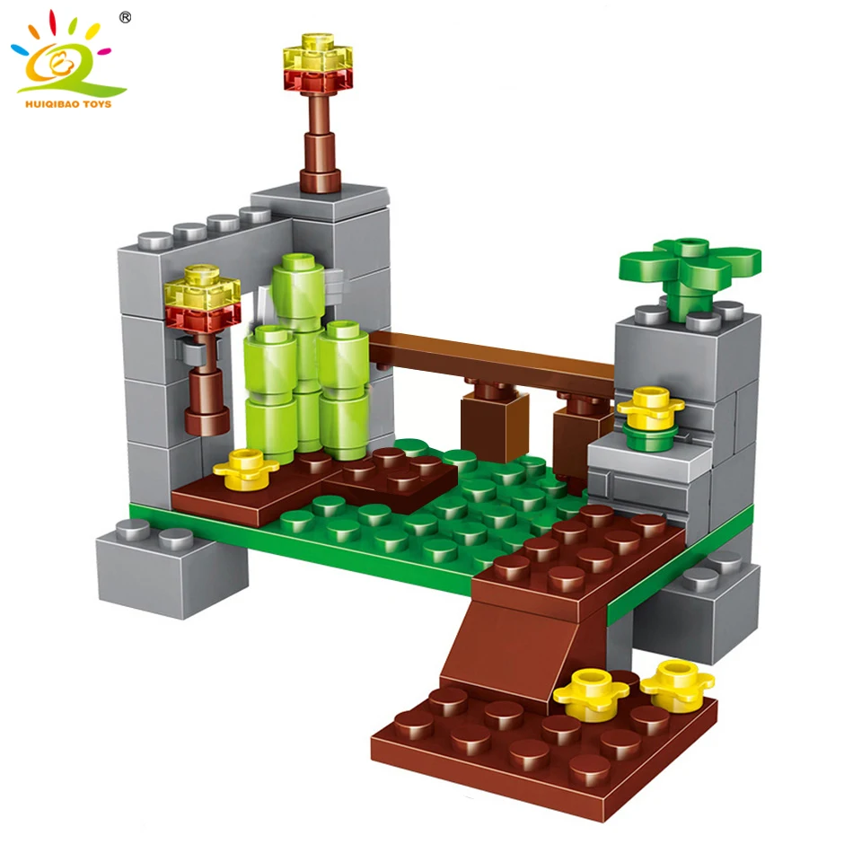 Продажа 284 шт город мой мир строительные блоки режим Legoingly город шахты мир Стива 4 фигурки кирпичи Фигурки игрушки для детей