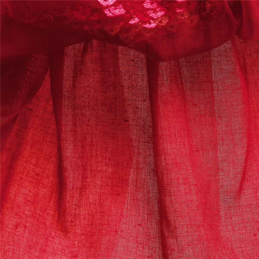 New Girls Dresses For Party And Wedding Princess Christmas Dress Sequins Children Evening Clothing Red Kids Prom Gown 2-10 Years (5)