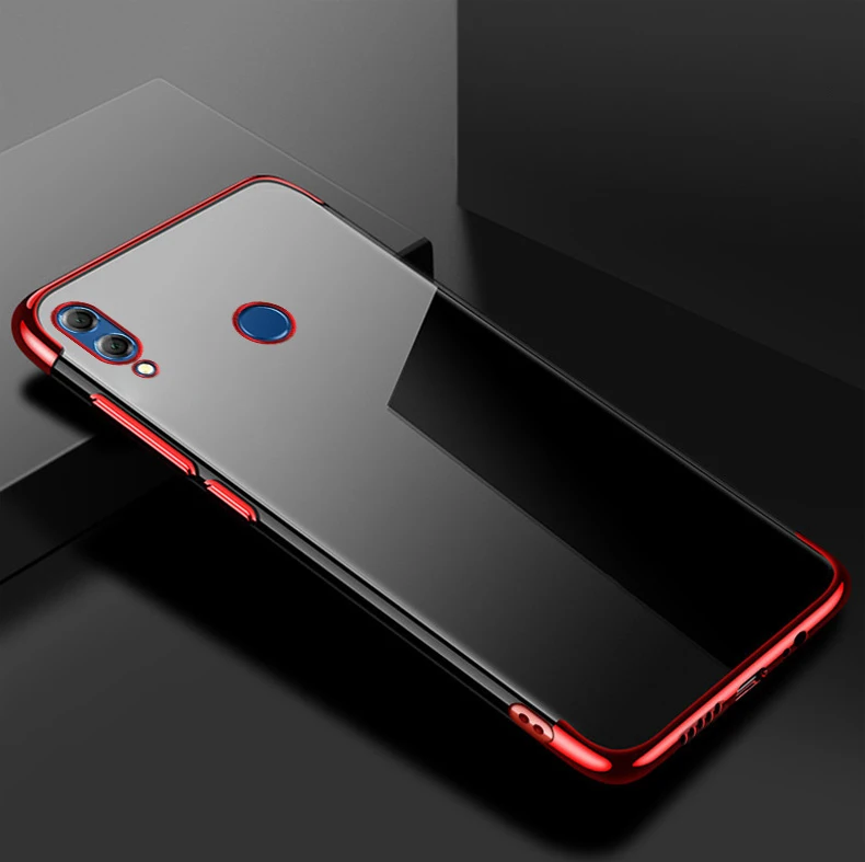 Для huawei Honor 8A 8X8 S 8C Honor8X покрытие мягкий прозрачный чехол для телефона Honor8A Honor8S 8A Pro модный силиконовый чехол из мягкого ТПУ - Цвет: Красный