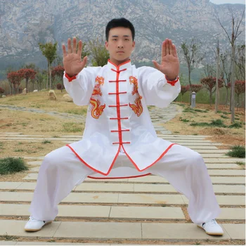 

Adult Kung Fu Uniforms Chinese Traditional Man Wushu Suit Morning Exercise Performance Satin Wing-chun Martial Clothing Set