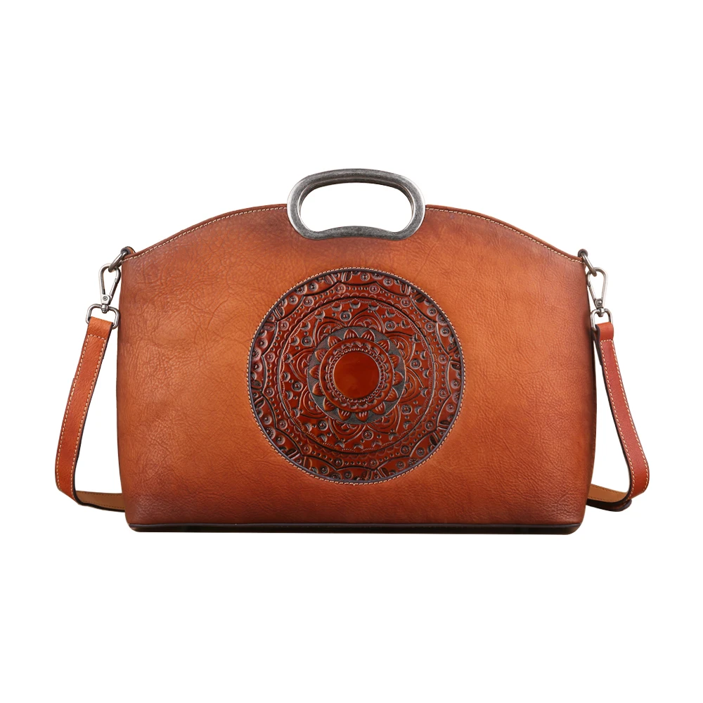 

2020 Woman BagHigh-capacity Tote Retro Leather Woman Bag Multi-Functional First Layer Cowhide Eraser Color Oblique Cross Handbag