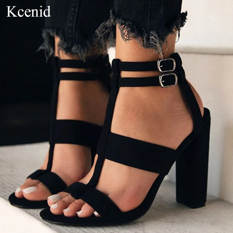 Buckle block heels Clearance