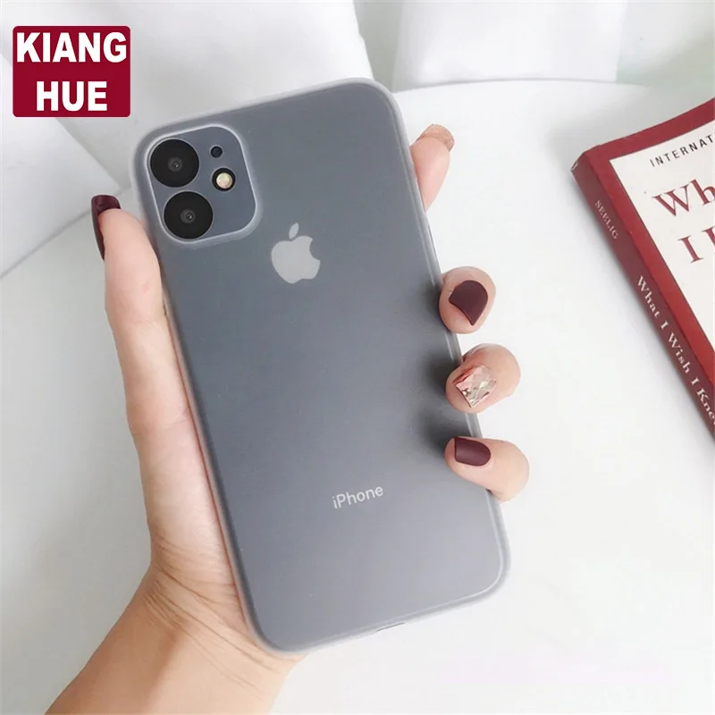 Ультратонкий чехол 0 3 мм для iPhone 6 6s 7 8 Plus X Xs Max Xr прозрачный матовый с полным