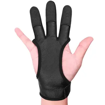 

Traditional Three Finger Bow Shoots Microfiber Hand Protective Gloves Professional Hand Guard For Hunting Shooting Gloves