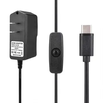 

Raspberry Pi 4 b Power Supply US Plug 5V 3A USB C USB-C Charger Adapter For Raspberry Pi 4 model B