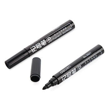 

Permanent Black Ink Marker Pens Waterproof Oily Signature Marker Students Stationery Office School Supplies for Writing,Painting